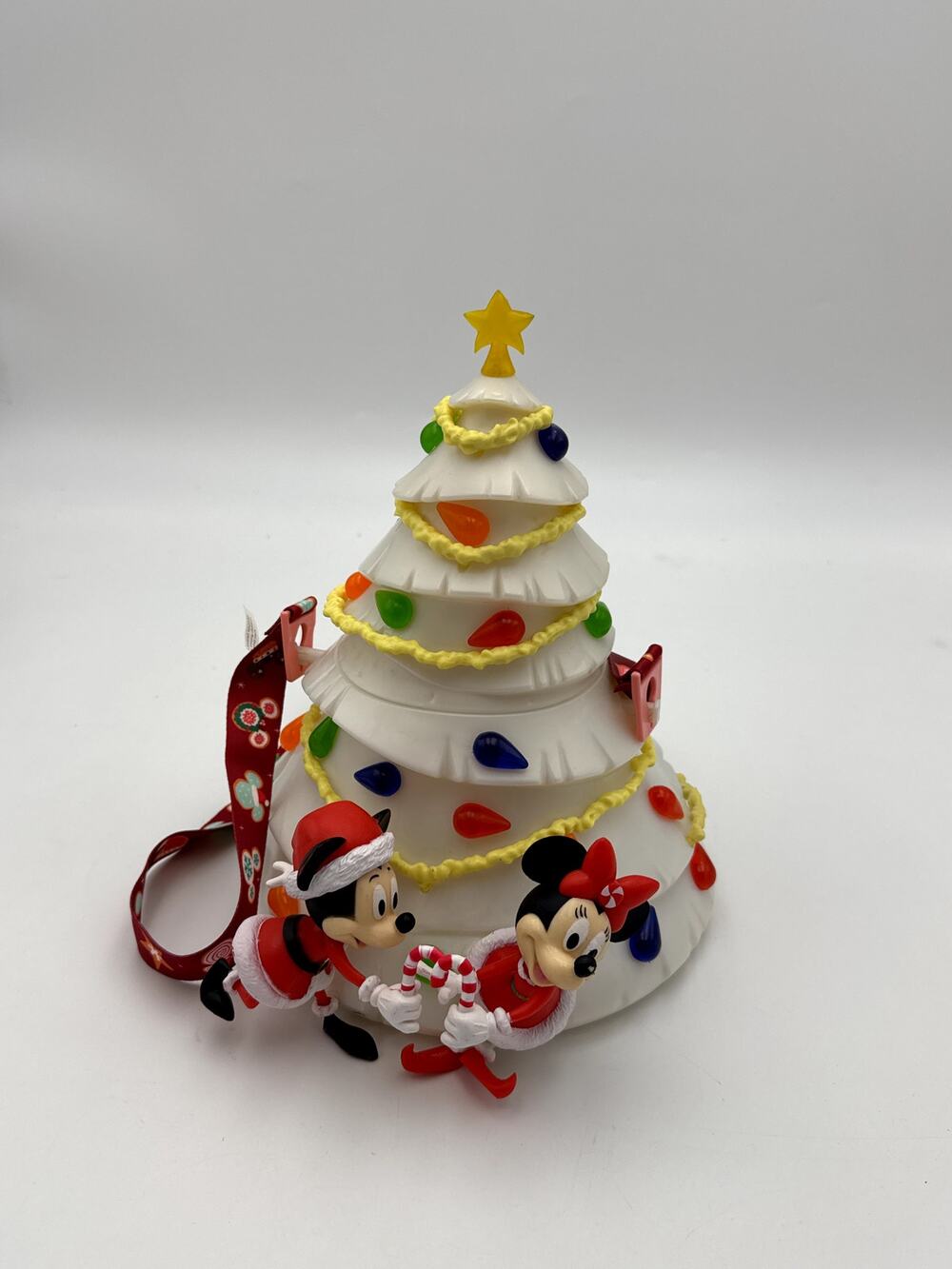 Disney Parks White Christmas Tree Light-UP Popcorn Bucket Mickey 2020